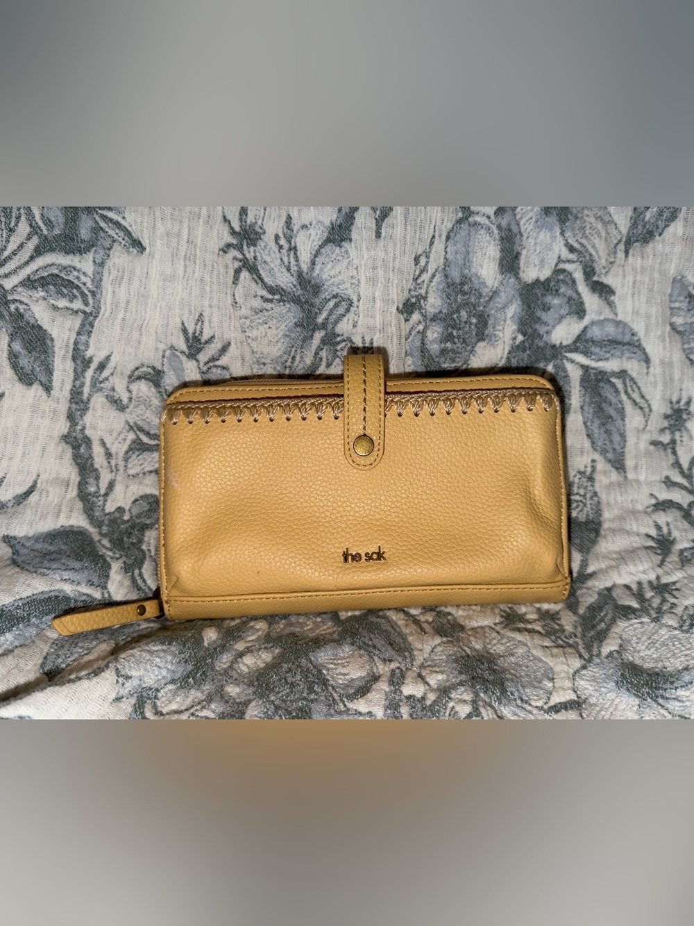 The Sak Yellow Pebbled Leather Snap Wallet
